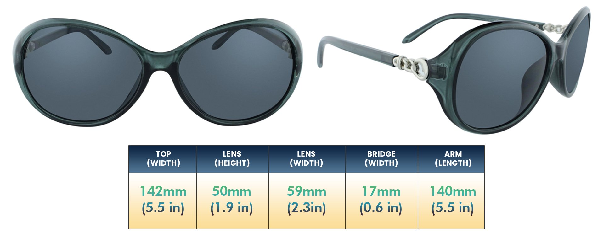 31812 Polarized Fashion with Metal Accents